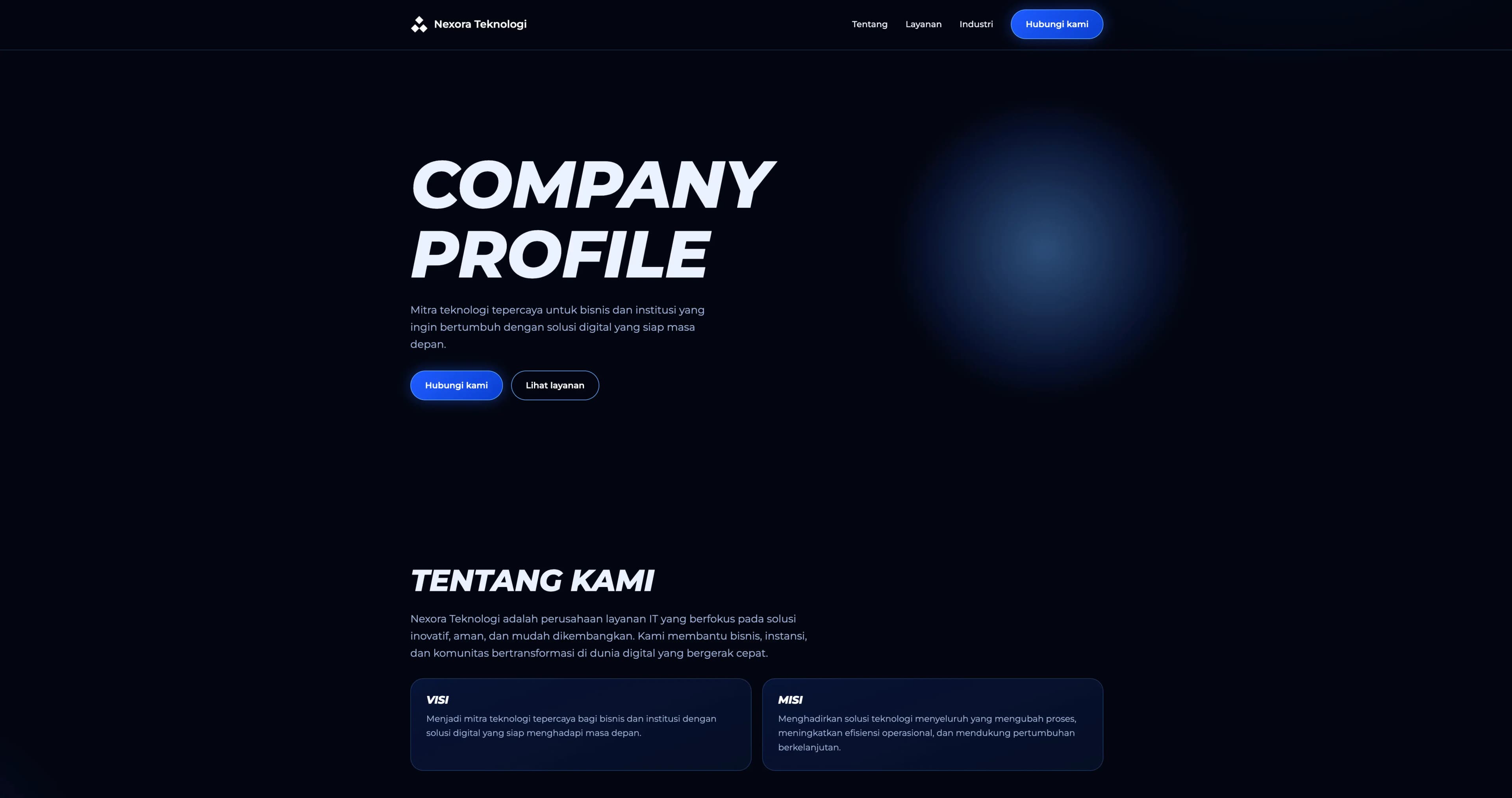 Cover Landing Page Company Profile