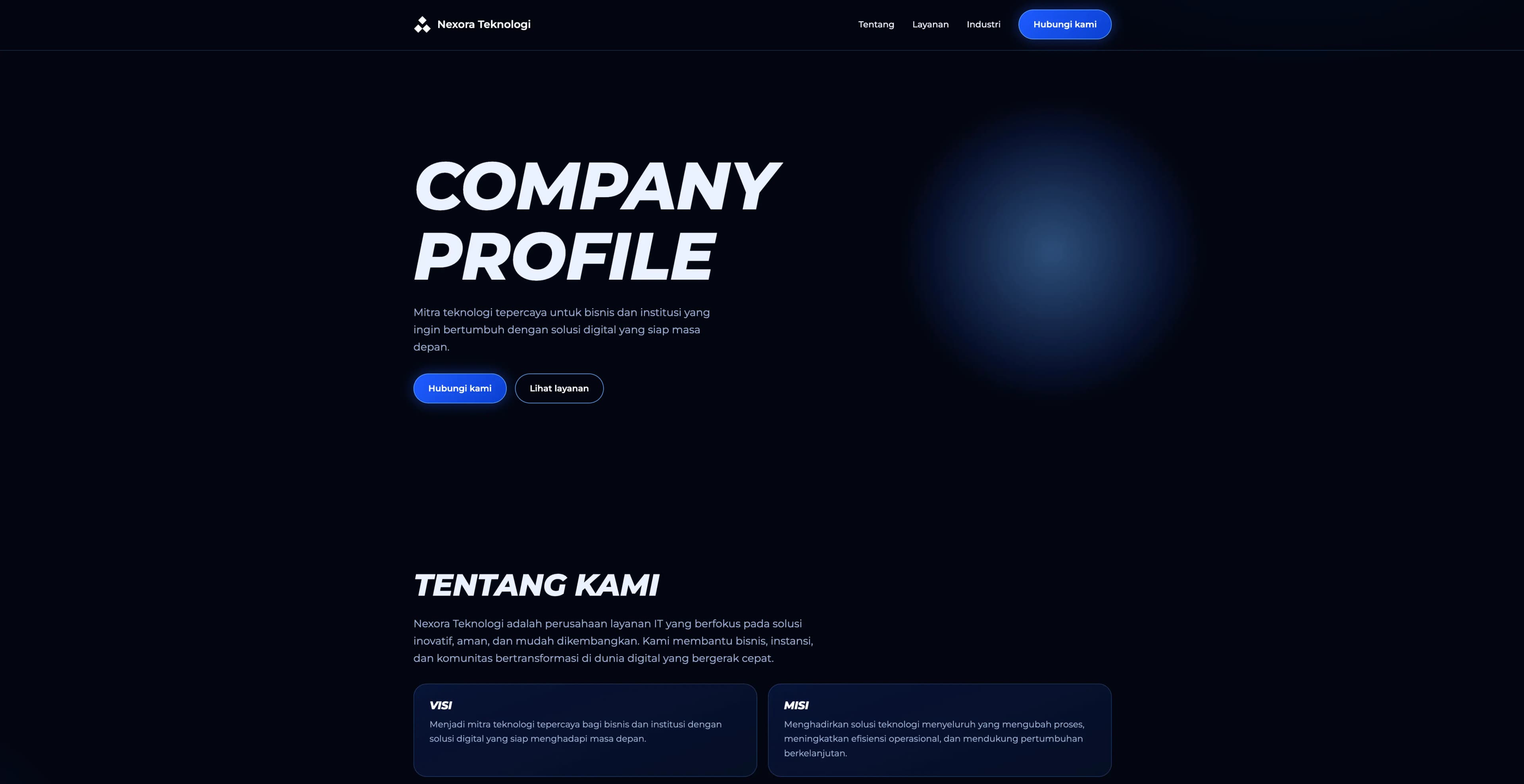 Tampilan futuristik dan profesiona
